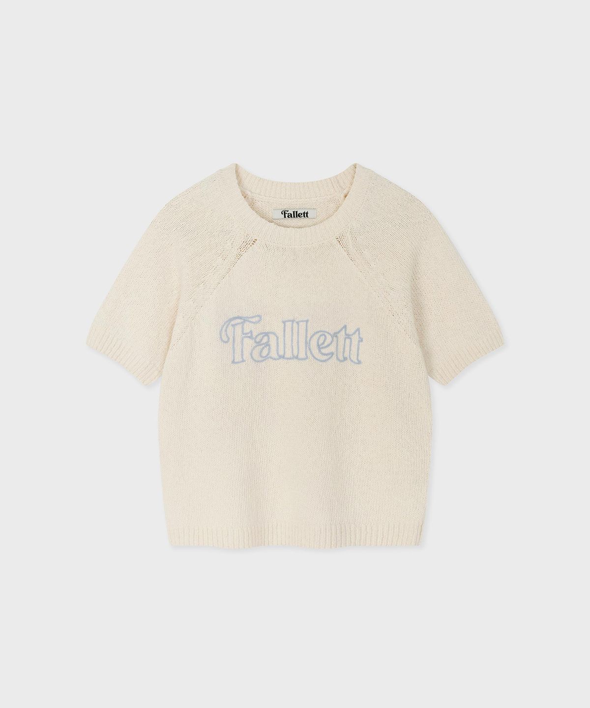 팔렛(FALLETT) 스토리 로고 래글런 니트 크림
