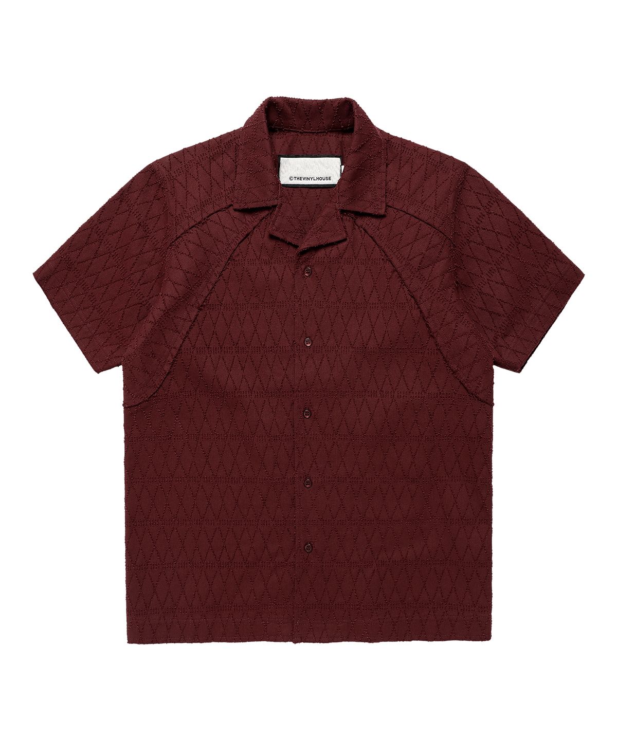 더바이닐하우스(THEVINYLHOUSE) TEXTURE CHECK SHIRTS WINE