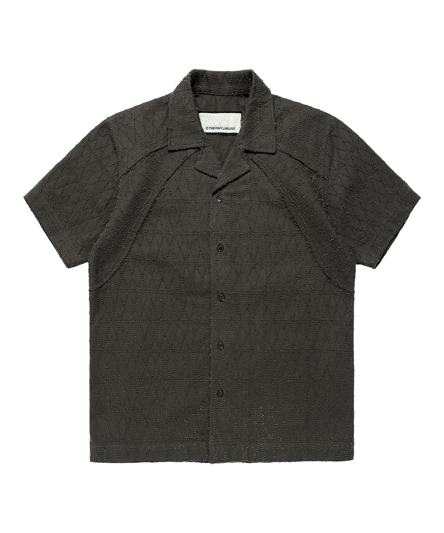 MUSINSA | THEVINYLHOUSE TEXTURE CHECK SHIRTS CHARCOAL