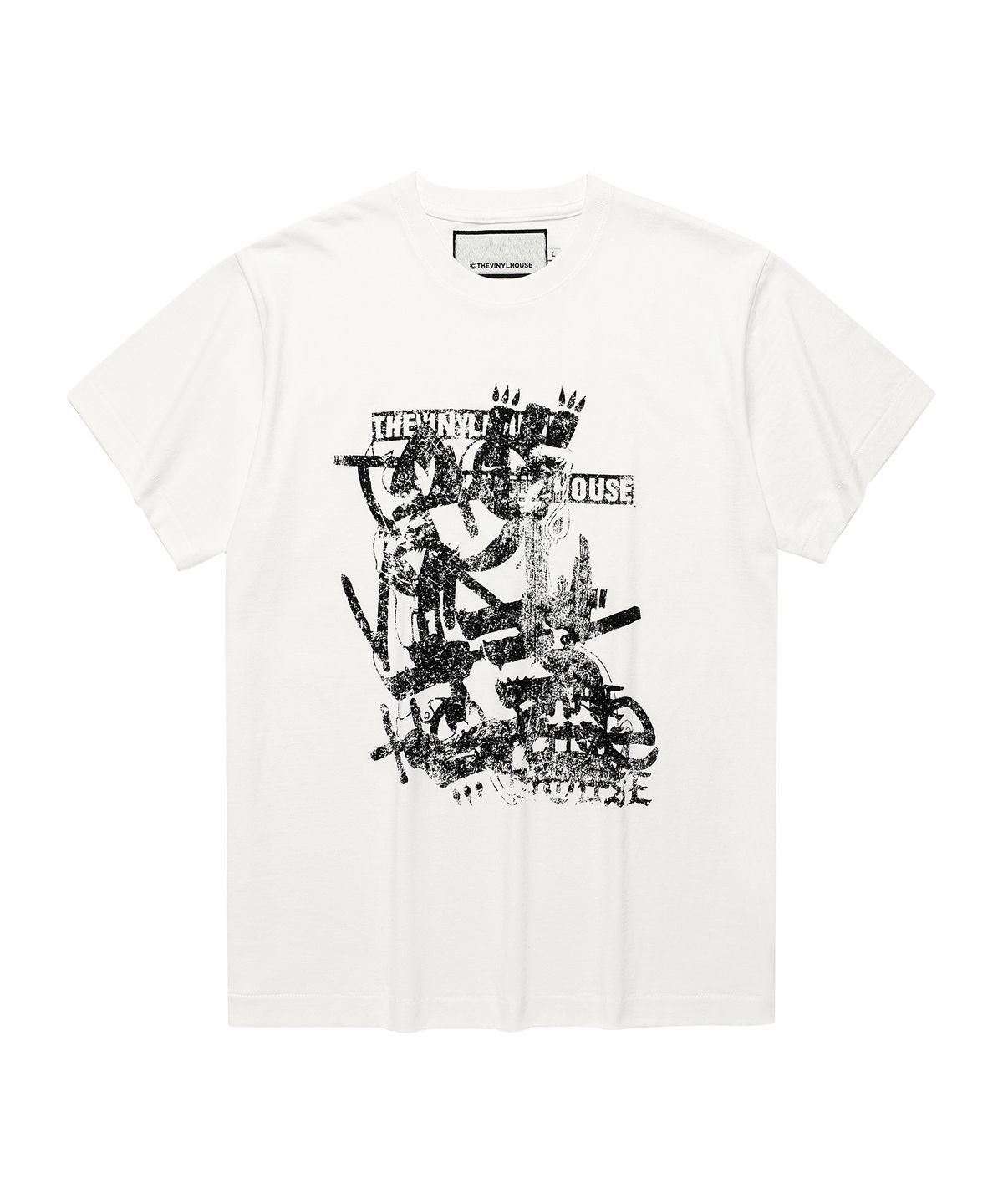 더바이닐하우스(THEVINYLHOUSE) VINTAGE DRAWING TEE WHITE