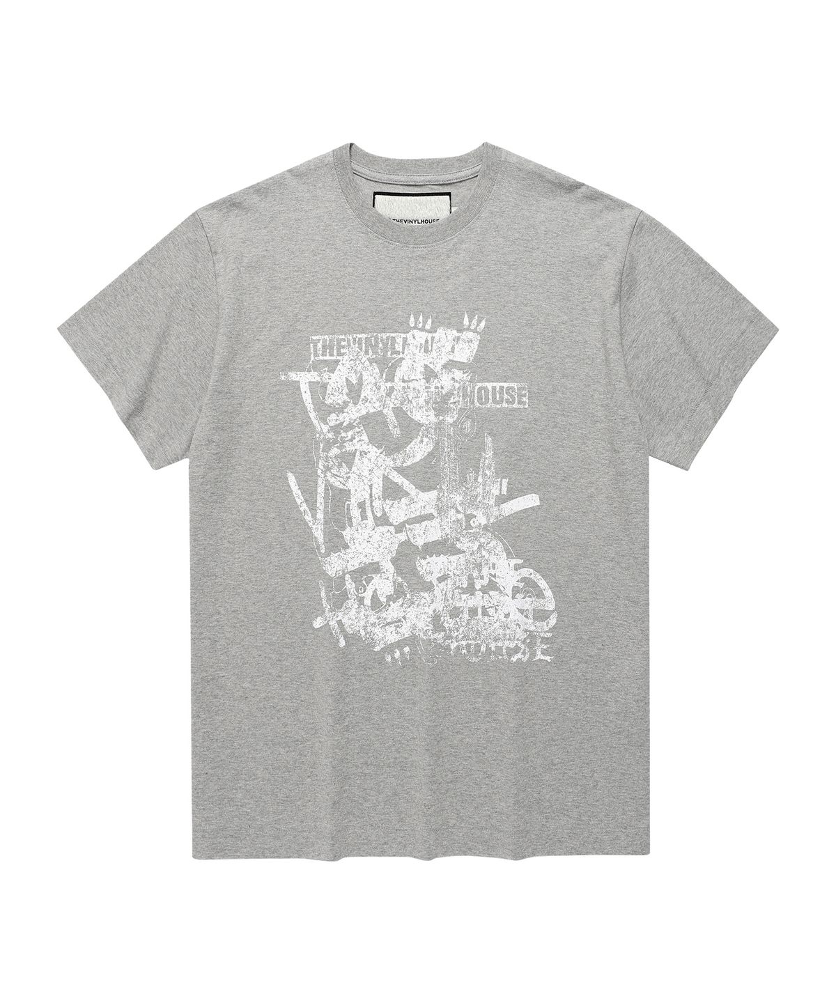 더바이닐하우스(THEVINYLHOUSE) VINTAGE DRAWING TEE GREY