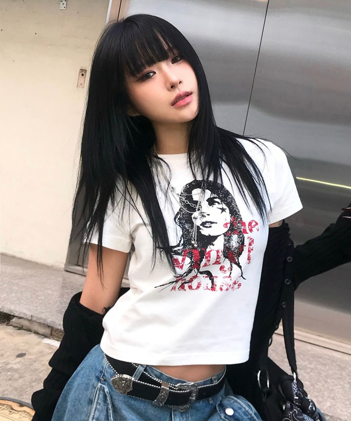더바이닐하우스(THEVINYLHOUSE) VINTAGE WOMAN TEE WHITE
