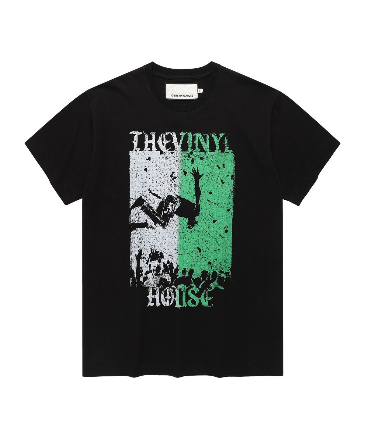 더바이닐하우스(THEVINYLHOUSE) VINTAGE POSTER TEE BLACK