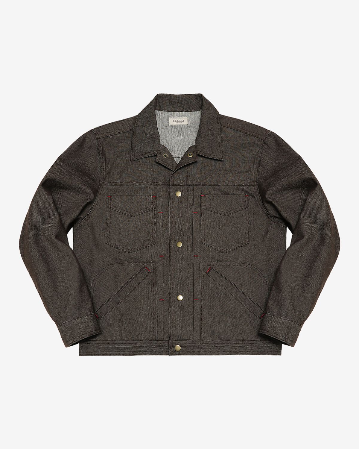 솔티(SORTIE) 560 Type-2 Denim Trucker Jacket (Brown)