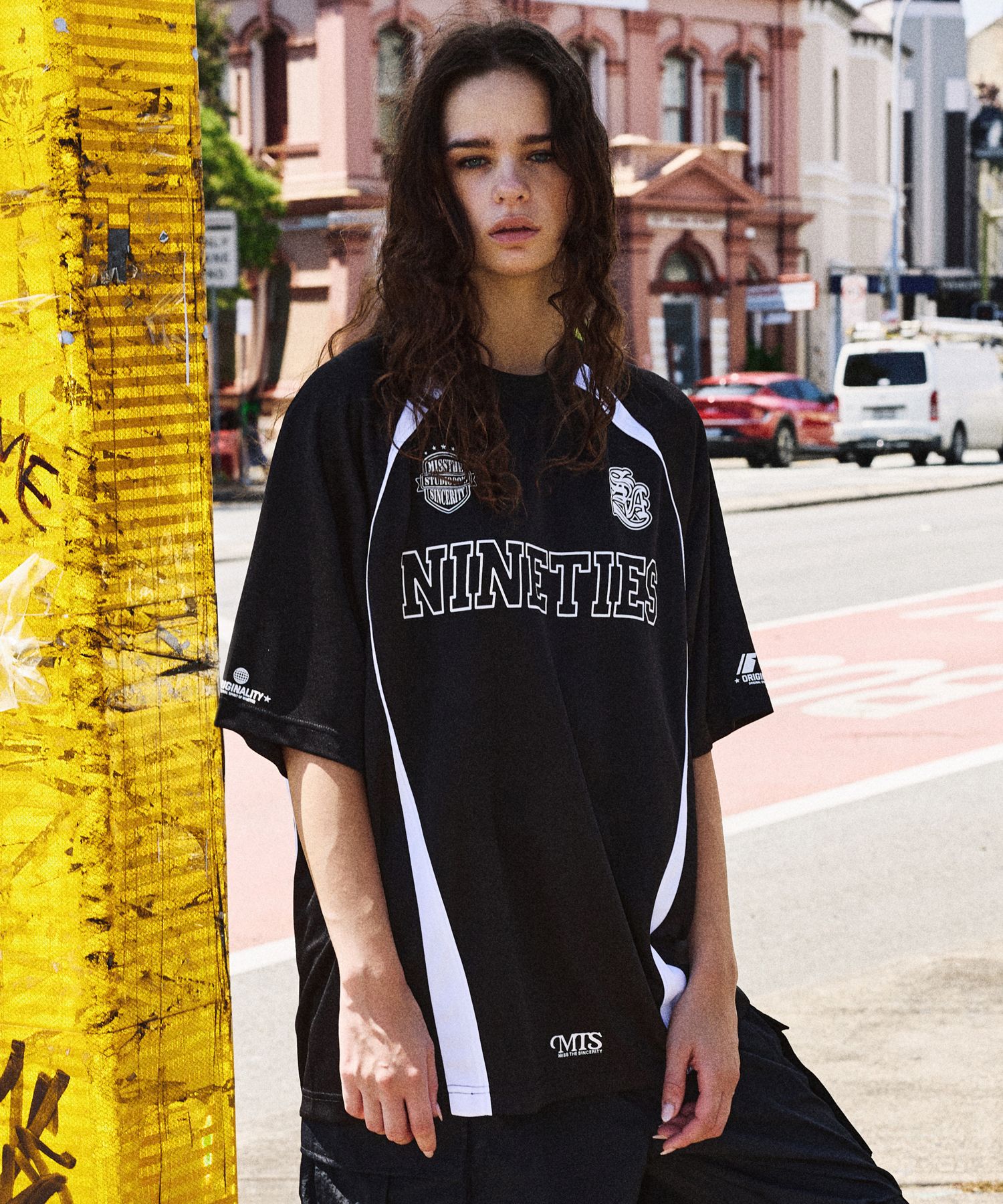 Tシャツ・カットソー 1993studio Sporty Mesh Raglan T-Shirt_White MUSINSA | 1993STUDIO Sporty Mesh Raglan T-Shirt_Black