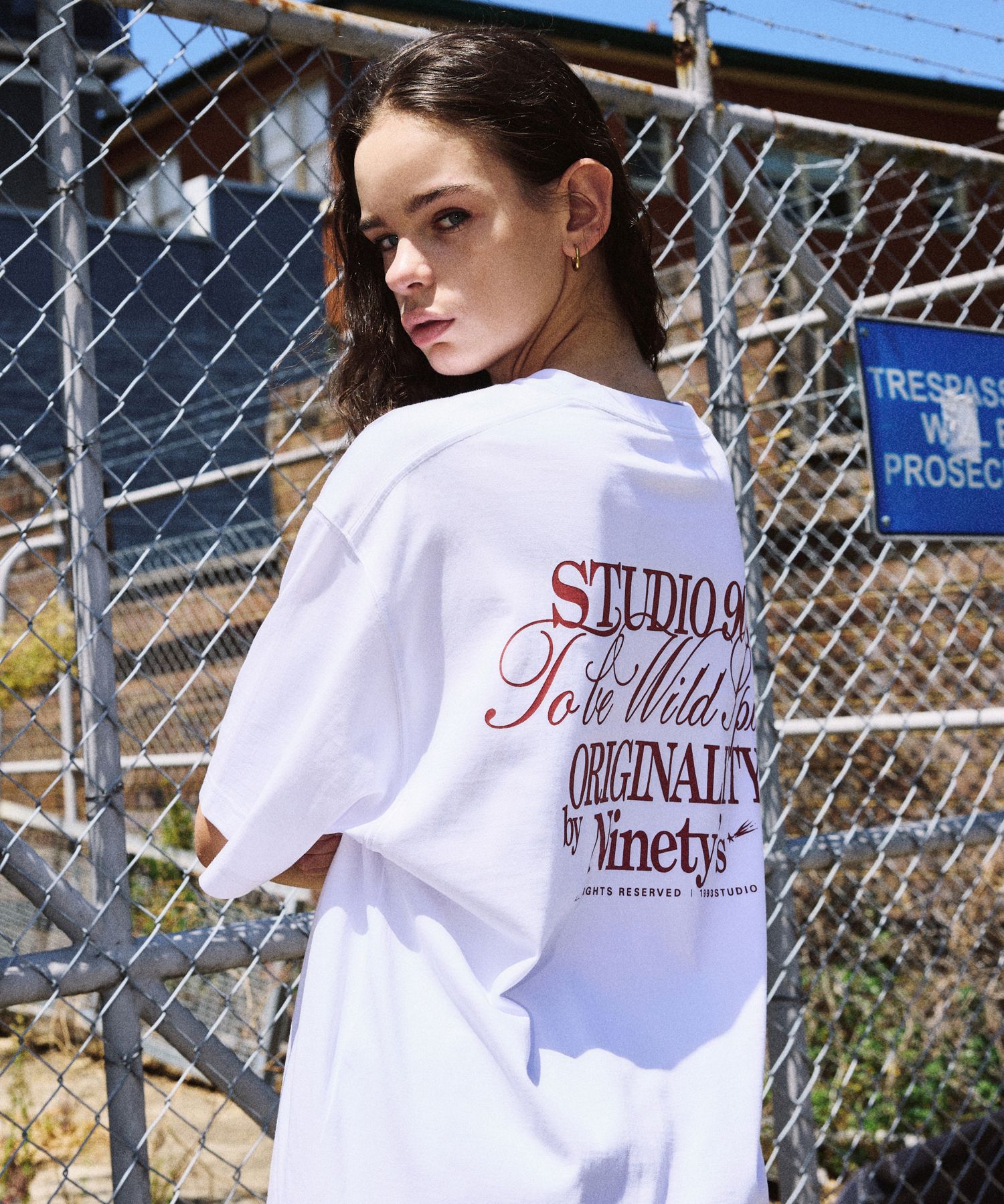 【1993studio】 Vintage lettering t-shirt / 追跡付 MUSINSA | 1993STUDIO Vintage Lettering T-Shirt_White