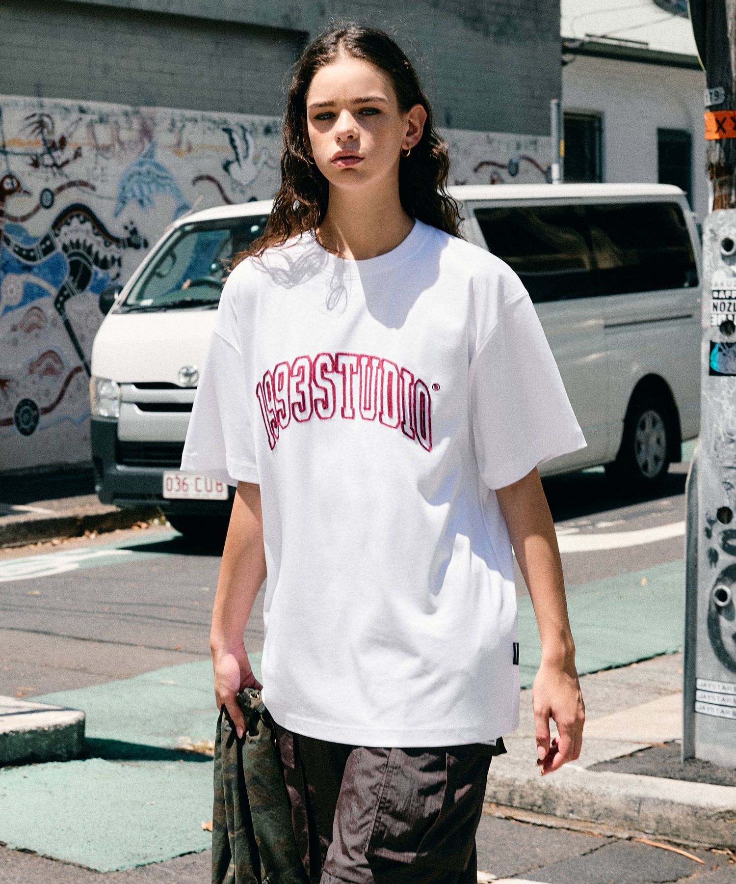 【1993studio】25SS★ Authentic Logo Embroidered T-Shirt MUSINSA | 1993STUDIO Authentic Logo Embroidered T-Shirt_White
