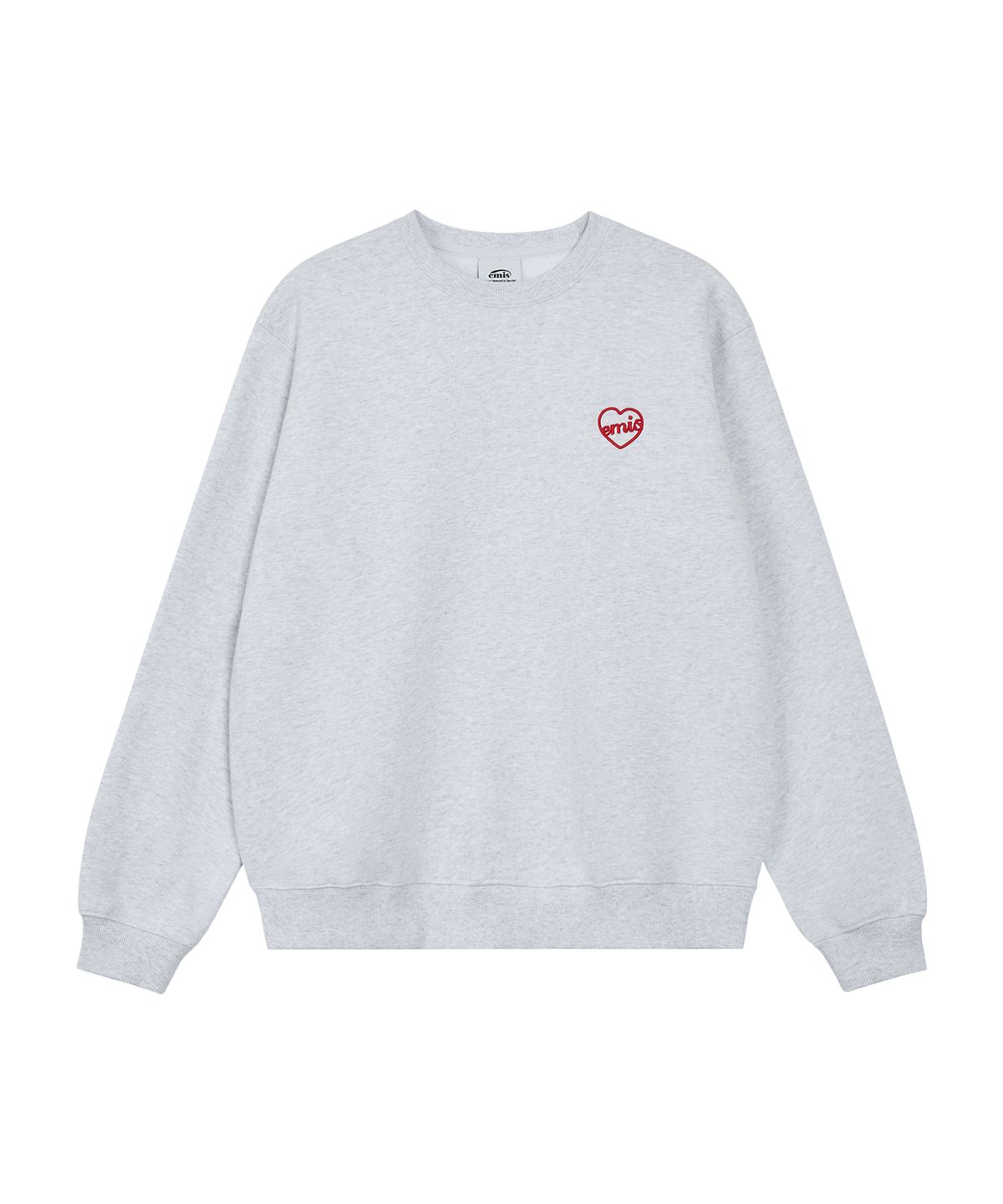 이미스(EMIS) HEART SWEAT SHIRT-LIGHT GRAY