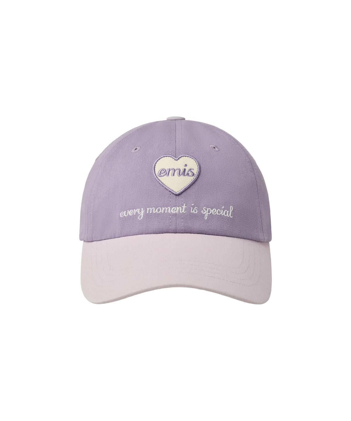 이미스(EMIS) HEART WAPPEN TONE ON TONE BALL CAP-PURPLE