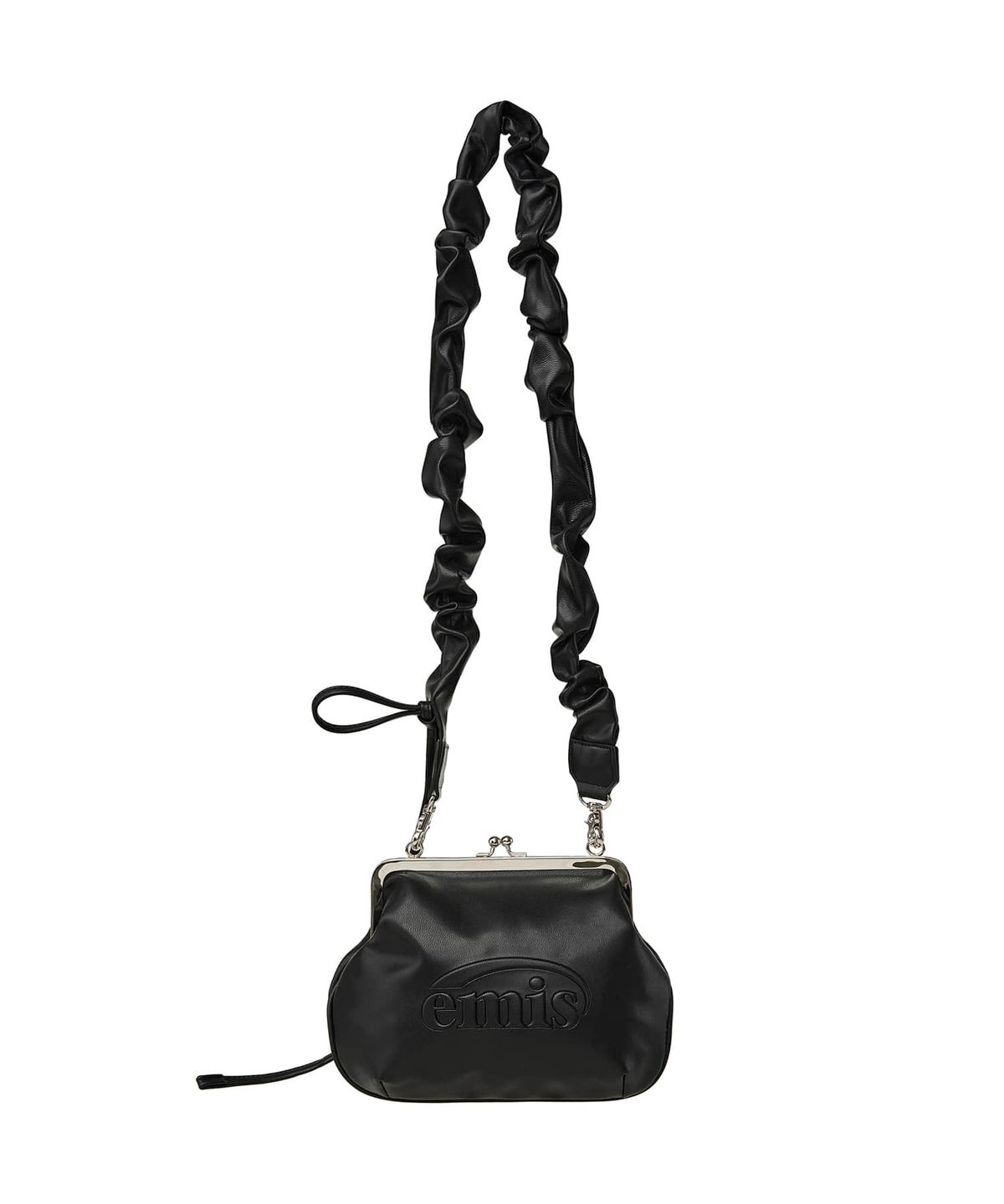 이미스(EMIS) STRING STRAP CLASP FRAME PURSE BAG-BLACK