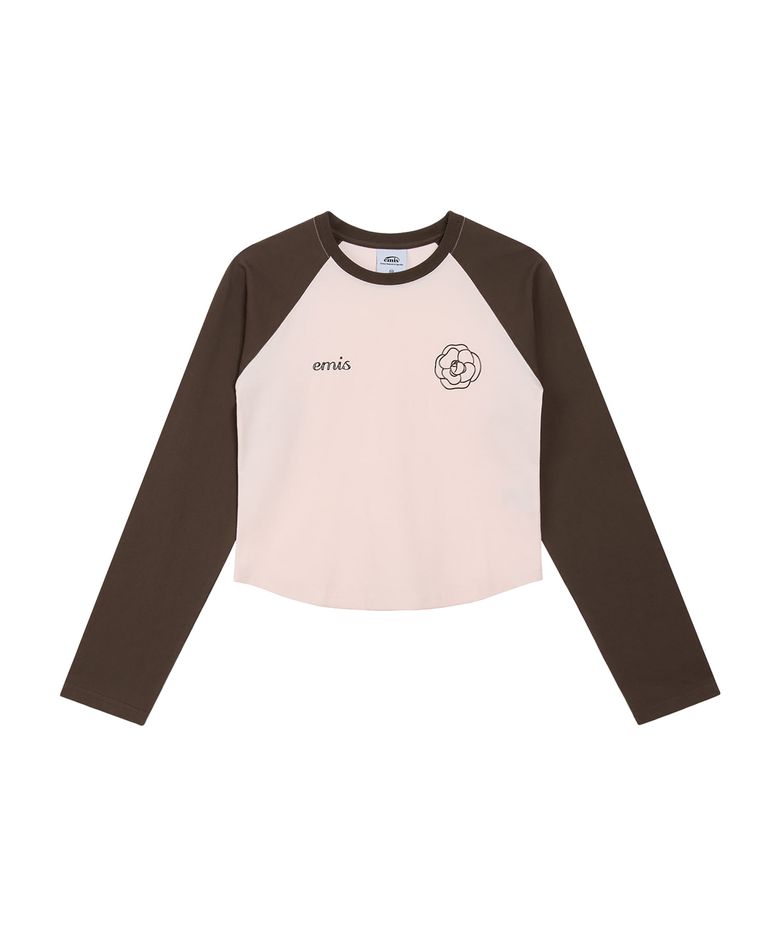 (WOMENS) ROSE RAGLAN T-SHIRT-PINK
