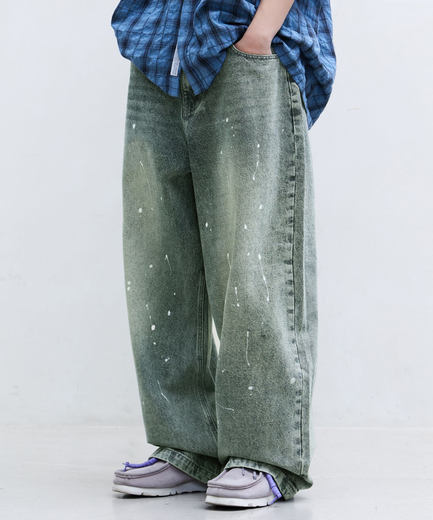 F.ILLUMINATEのSplash Wash Wide Denim Pants 全3色 MUSINSA | FILLUMINATE Splash Wash Wide Denim Pants - Light