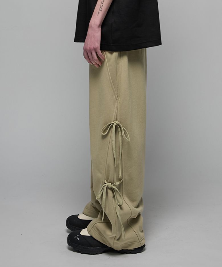 Knot wide sweat PT beige