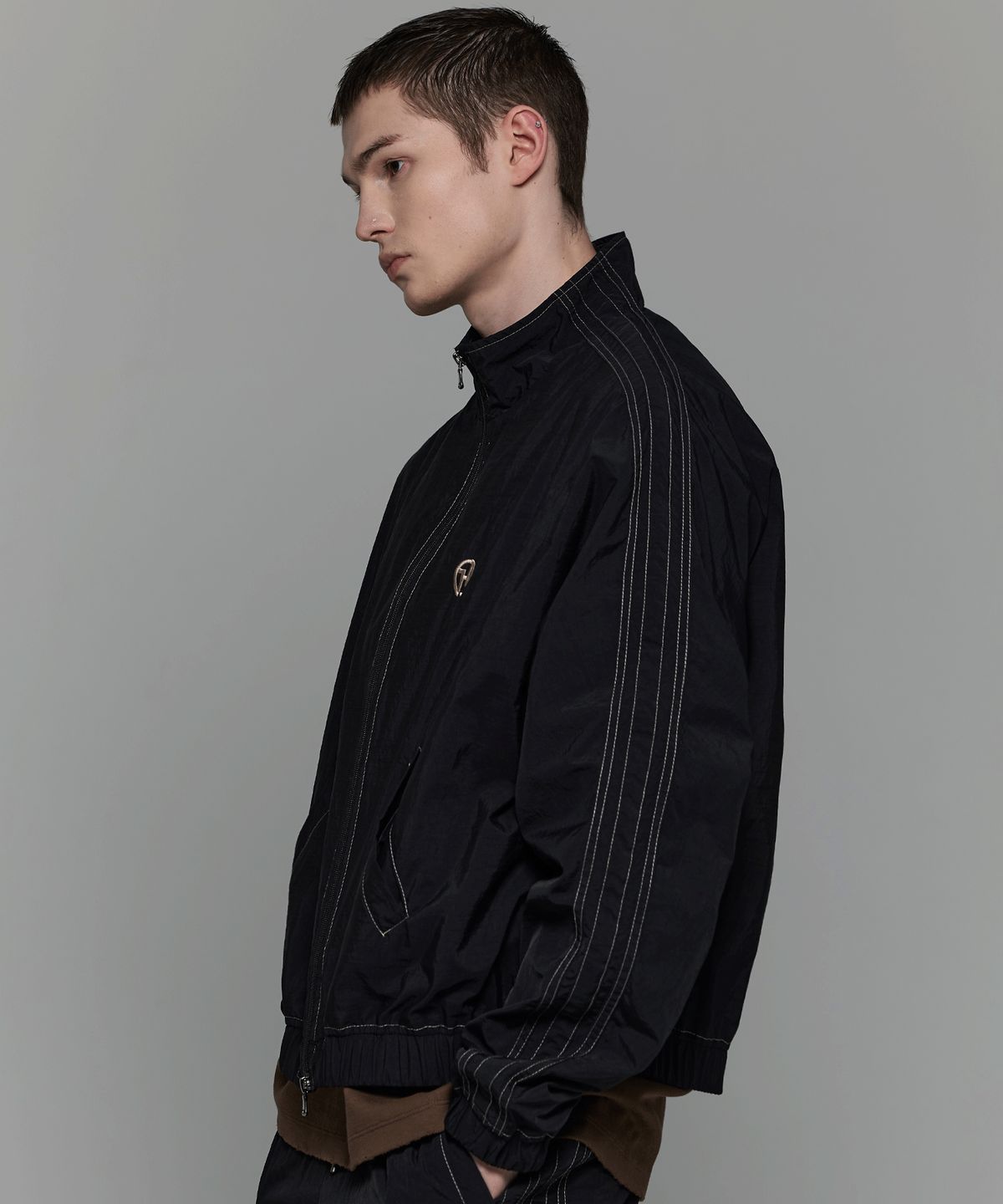 헤더헬렌(HEDER HELEN) 3-L HH High neck zip-up JP black