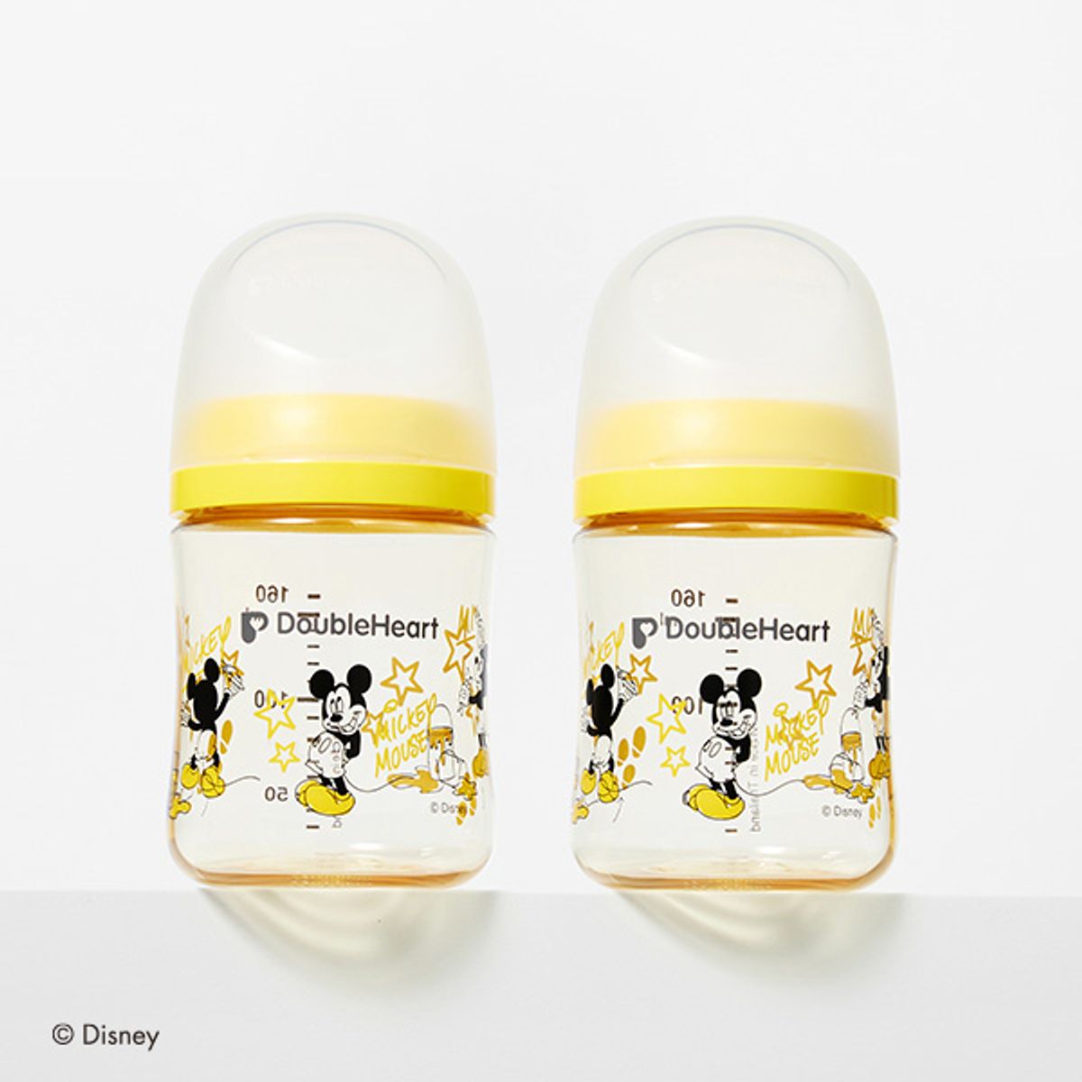 더블하트(DOUBLEHEART) 모유실감 3세대 PPSU 160ml 디즈니 미키 트윈팩(젖꼭지미포함)