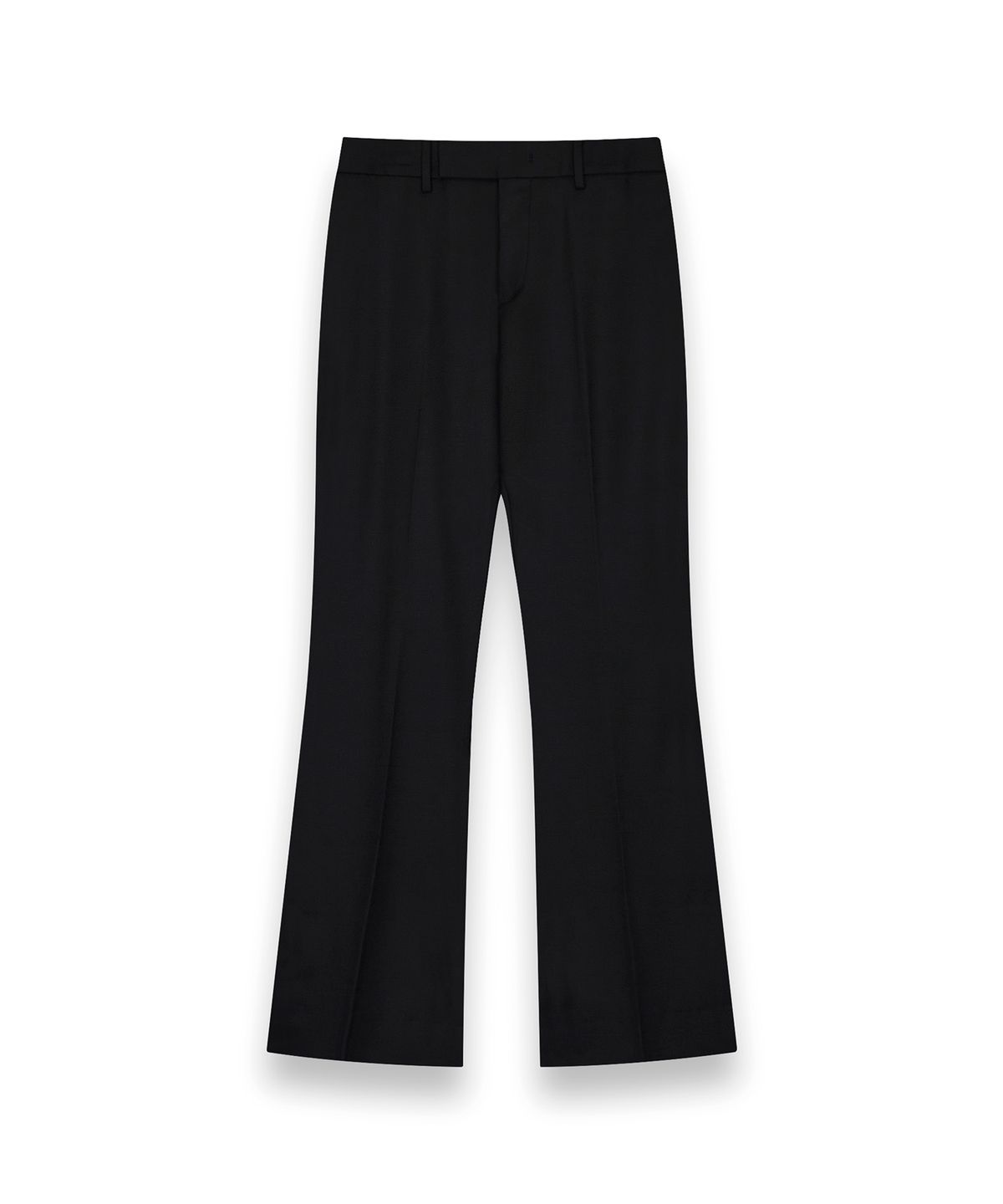알포(R-4) R-0048 / ELASTIC WOOL BOOTCUT TROUSERS(BLACK)