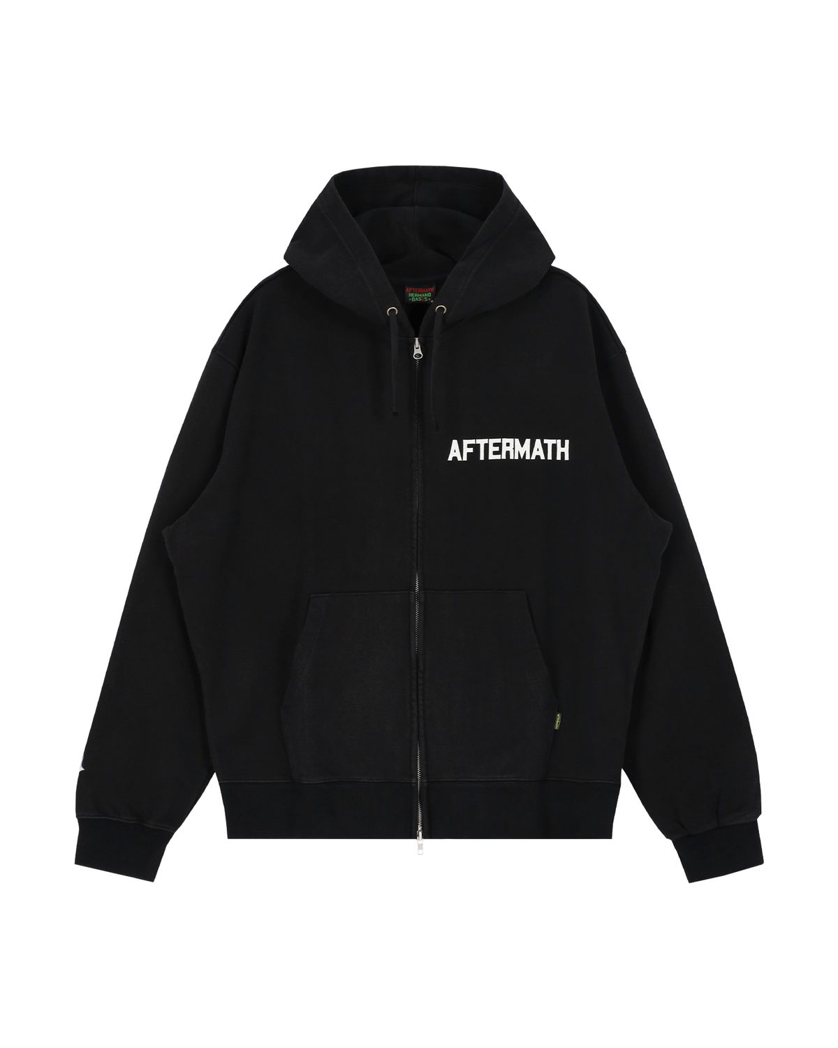 애프터매스(AFTERMATH) LOGO ZIP UP HOODIE (BLACK)