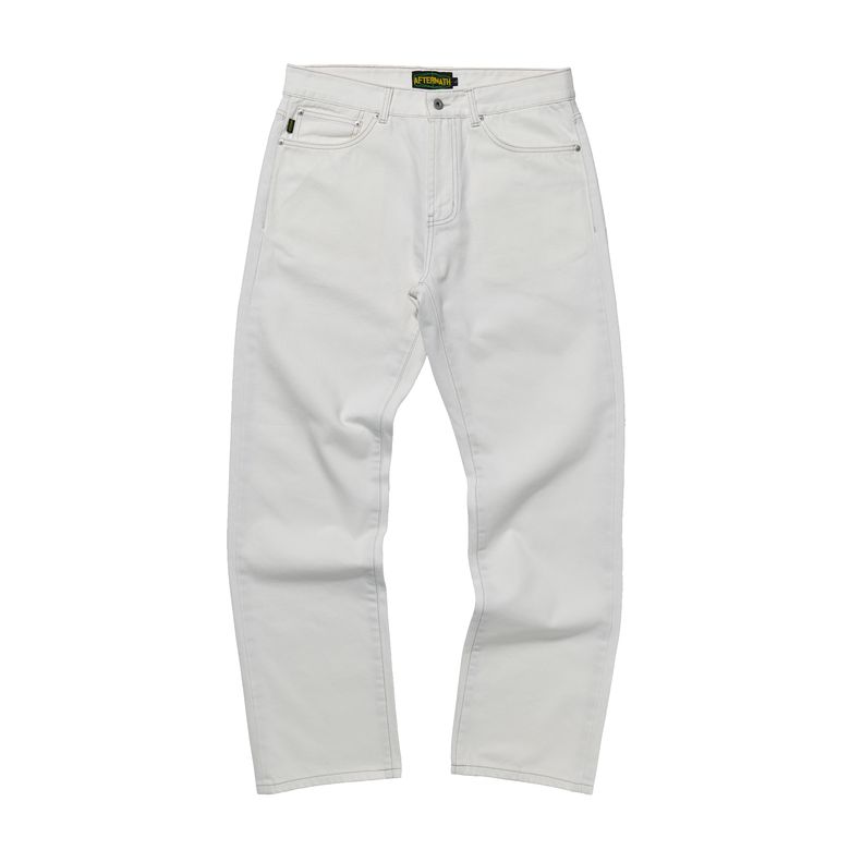 PIG DYED DENIM JEANS (OFF WHITE)