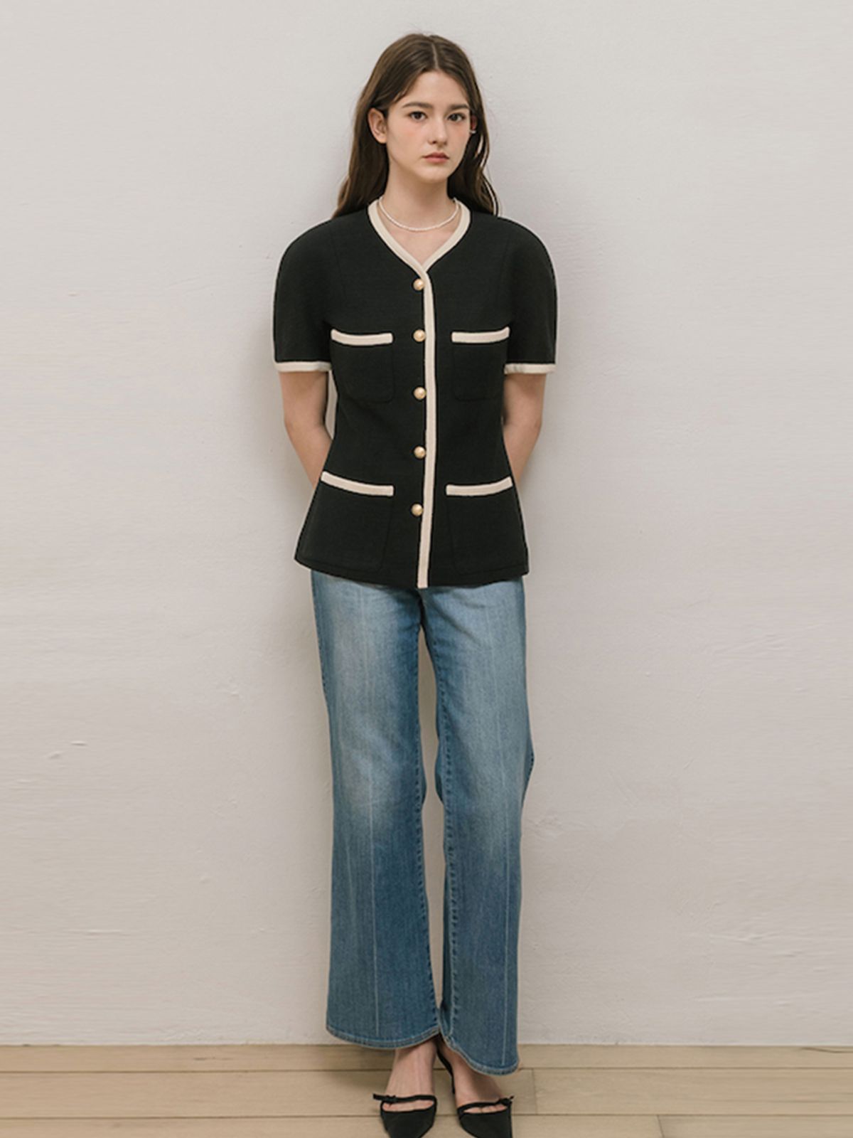 로트르드민(LAUTREDE MIN) Lautre Straight semi Bootcut Denim