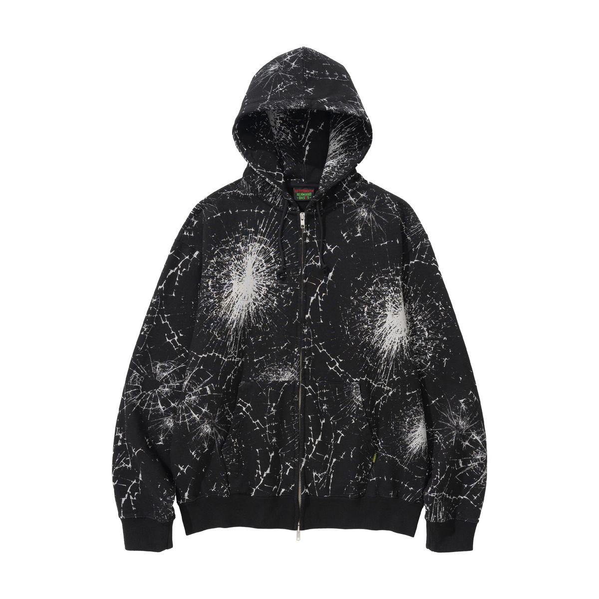 애프터매스(AFTERMATH) GLASS ZIP HOODIE (BLACK)