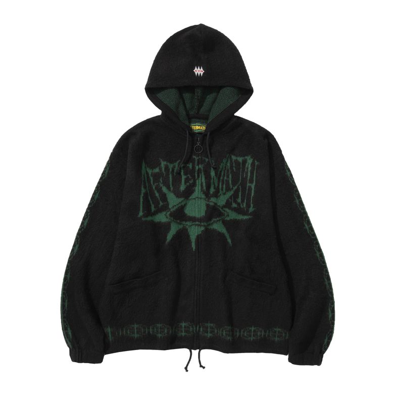 MOHAIR ZIP HOODIE (BLACK)