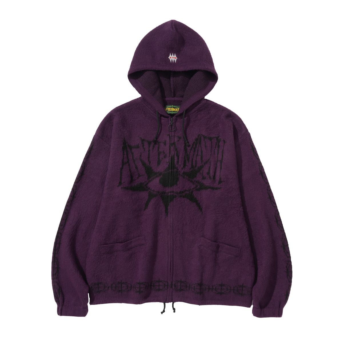 애프터매스(AFTERMATH) MOHAIR ZIP HOODIE (PURPLE)
