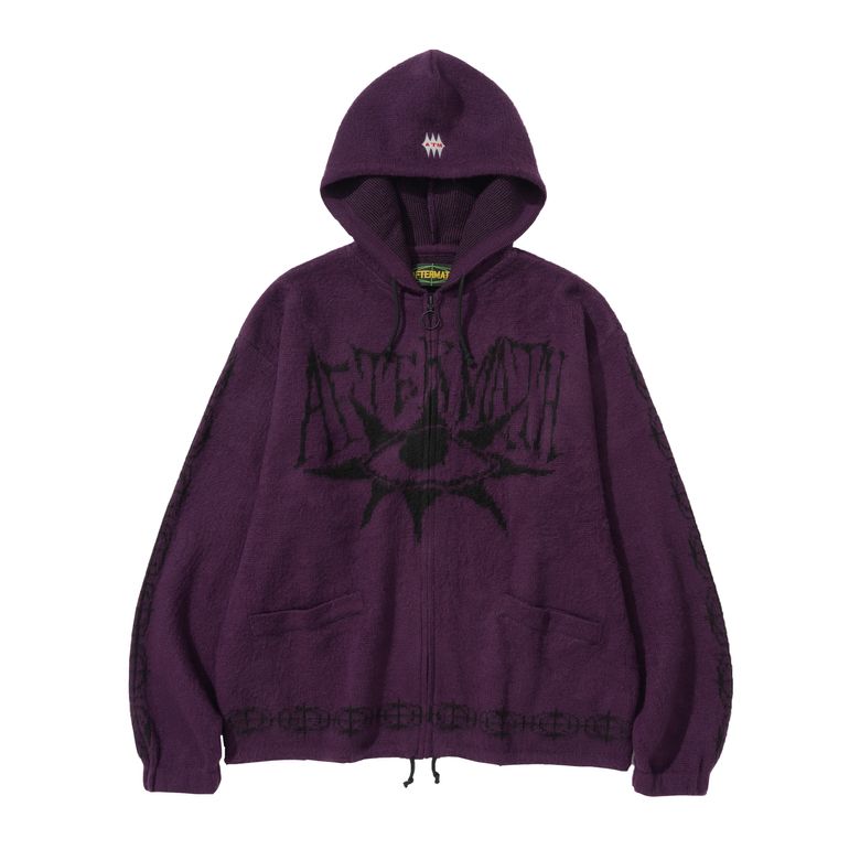 MOHAIR ZIP HOODIE (PURPLE)