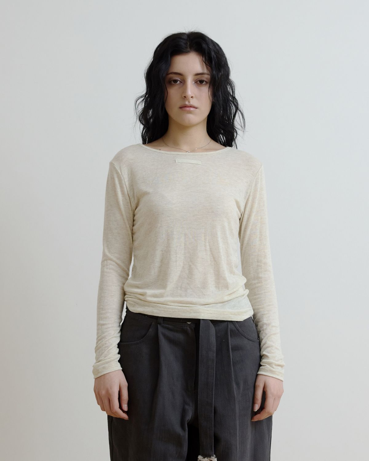 미와이후(MIYHOO) OHA BASIC TEE (LIGHT-BEIGE)