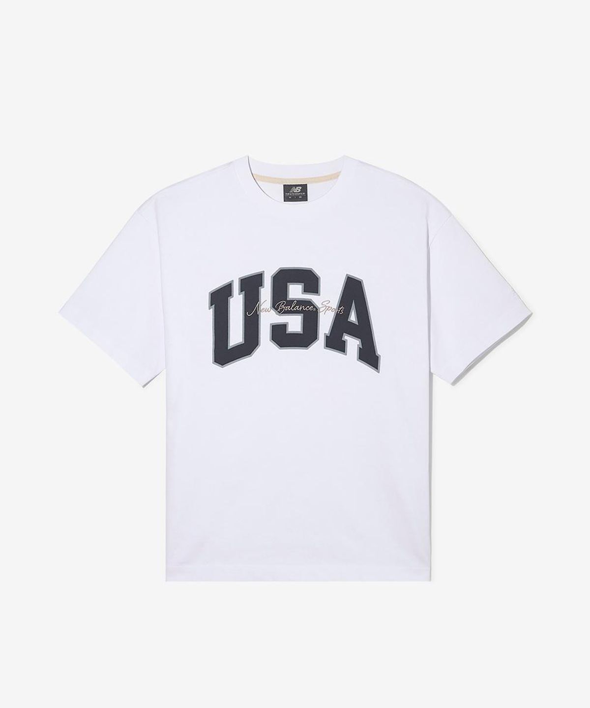 뉴발란스(NEW BALANCE) NBNEGCO218 / UNI USA 클래식 반팔티 (WHITE)