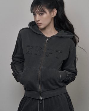 Pigment Hood Zip-up (charcoal)