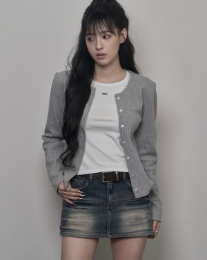 Jacquard Cardigan (gray)