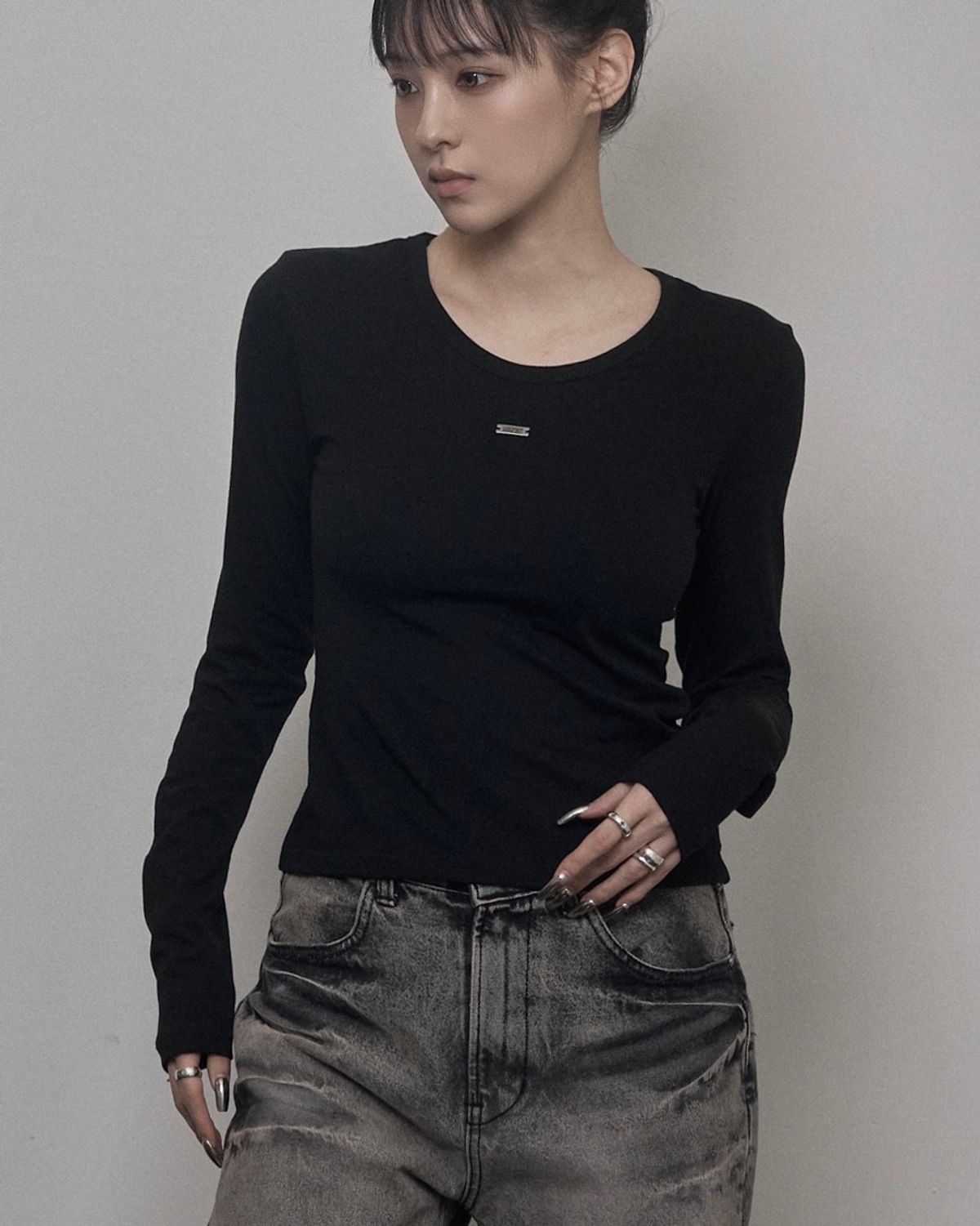 카키포인트(KHAKIPOINT) Basic Long Sleeve (black)