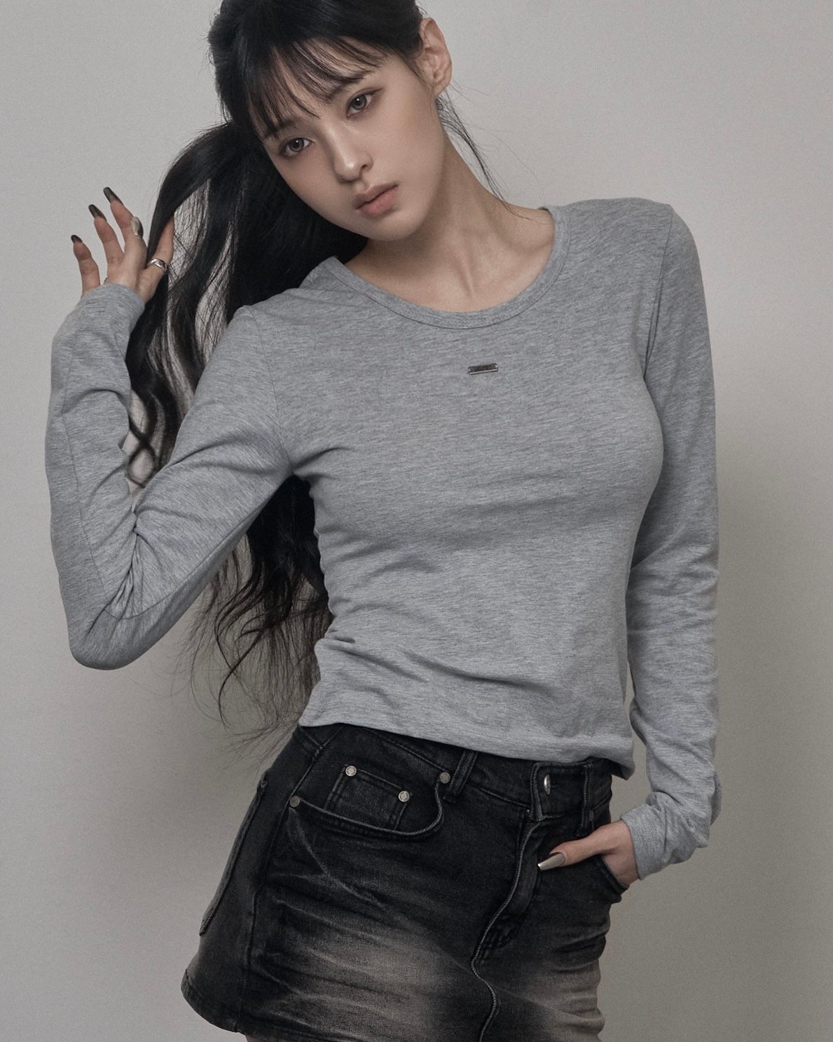 ★送料/関税無料★ ●KHAKIPOINT● 25SS Basic Long Sleeve MUSINSA | KHAKIPOINT Basic Long Sleeve (gray)