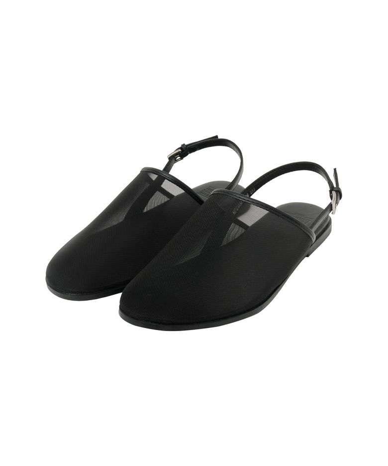 W MESH SHEER MULE black