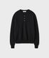 HARD TWIST HENLEY-NECK KNIT [BLACK]