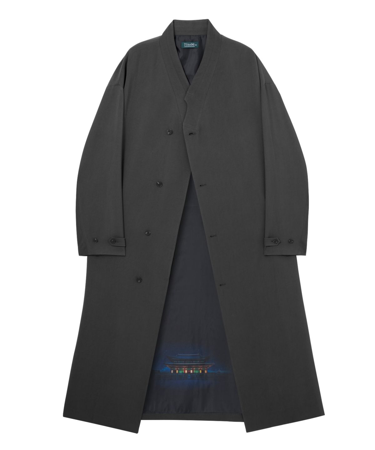 칠 하나 투 구육(71TO96) Gyeongbokgung Coat (Charcoal)