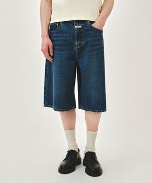 M BERMUDA DENIM PANTS blue