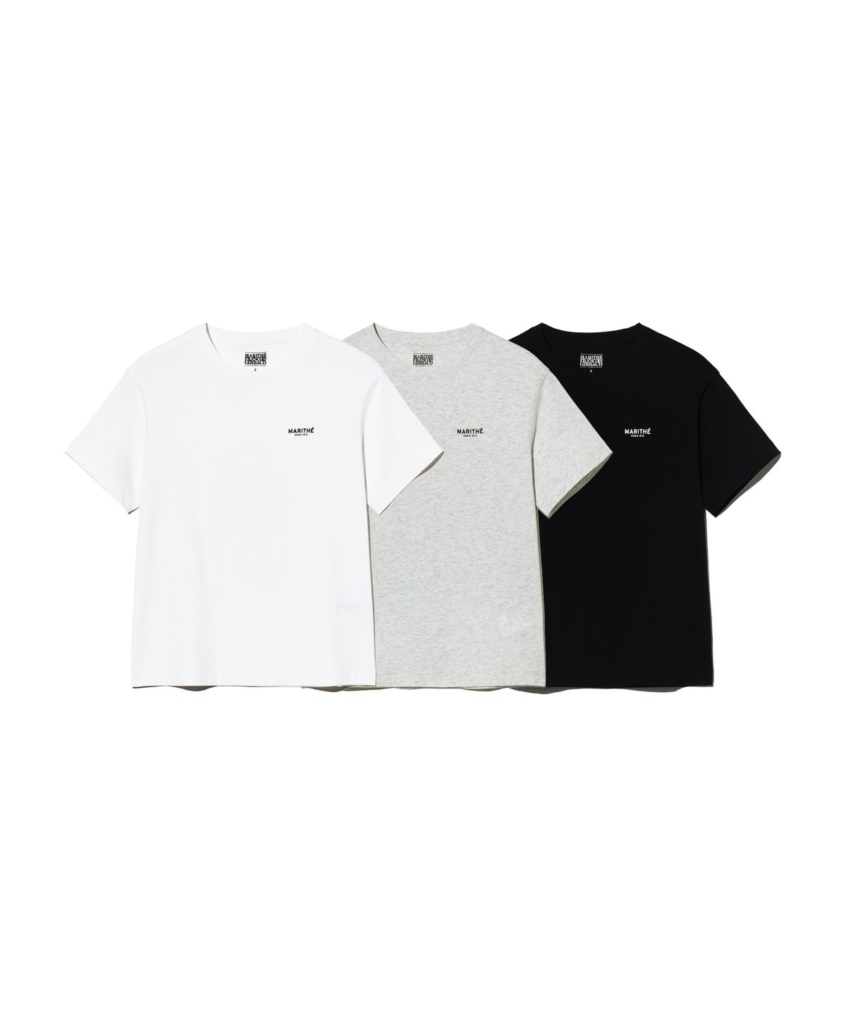 마리떼 프랑소와 저버(MARITHÉ + FRANҪOIS GIRBAUD) W 3PACK SMALL REGULAR LOGO TEE mix