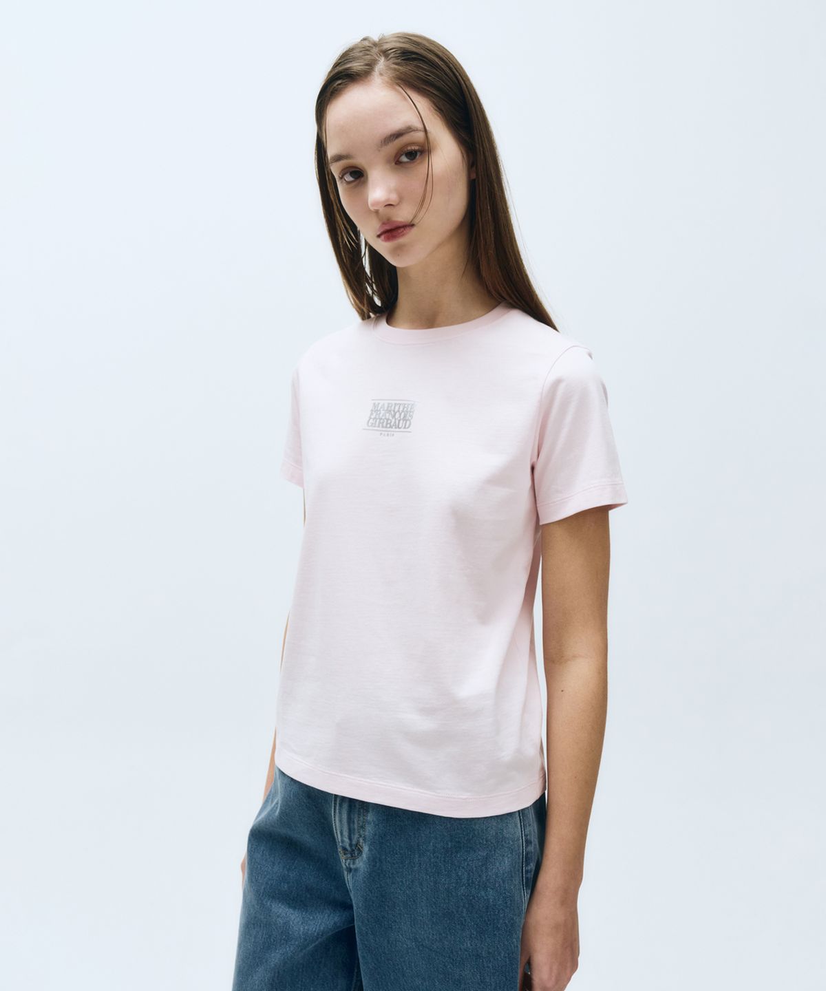 마리떼 프랑소와 저버(MARITHÉ + FRANҪOIS GIRBAUD) W SMALL CLASSIC LOGO TEE light pink