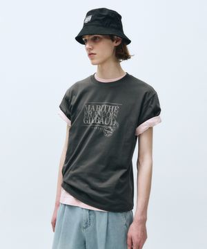 CLASSIC LOGO STAMP TEE charcoal