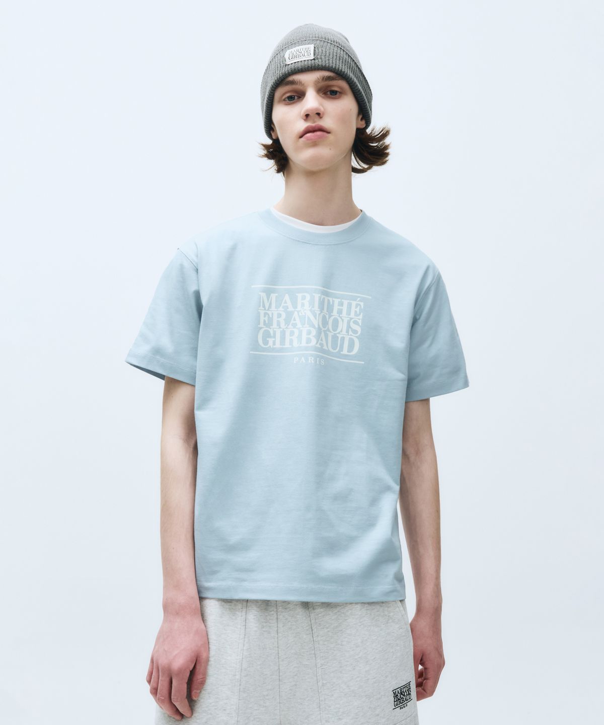 마리떼 프랑소와 저버(MARITHÉ + FRANҪOIS GIRBAUD) CLASSIC LOGO TEE ice blue