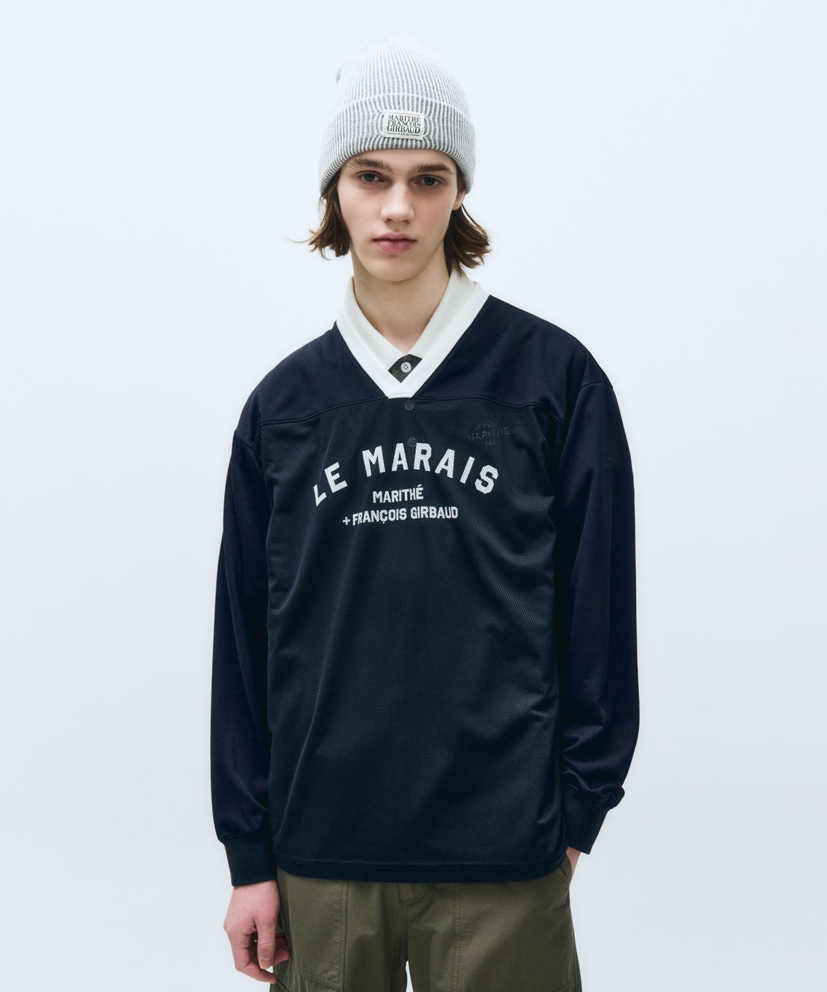 마리떼 프랑소와 저버(MARITHÉ + FRANҪOIS GIRBAUD) MESH LONG SLEEVE navy