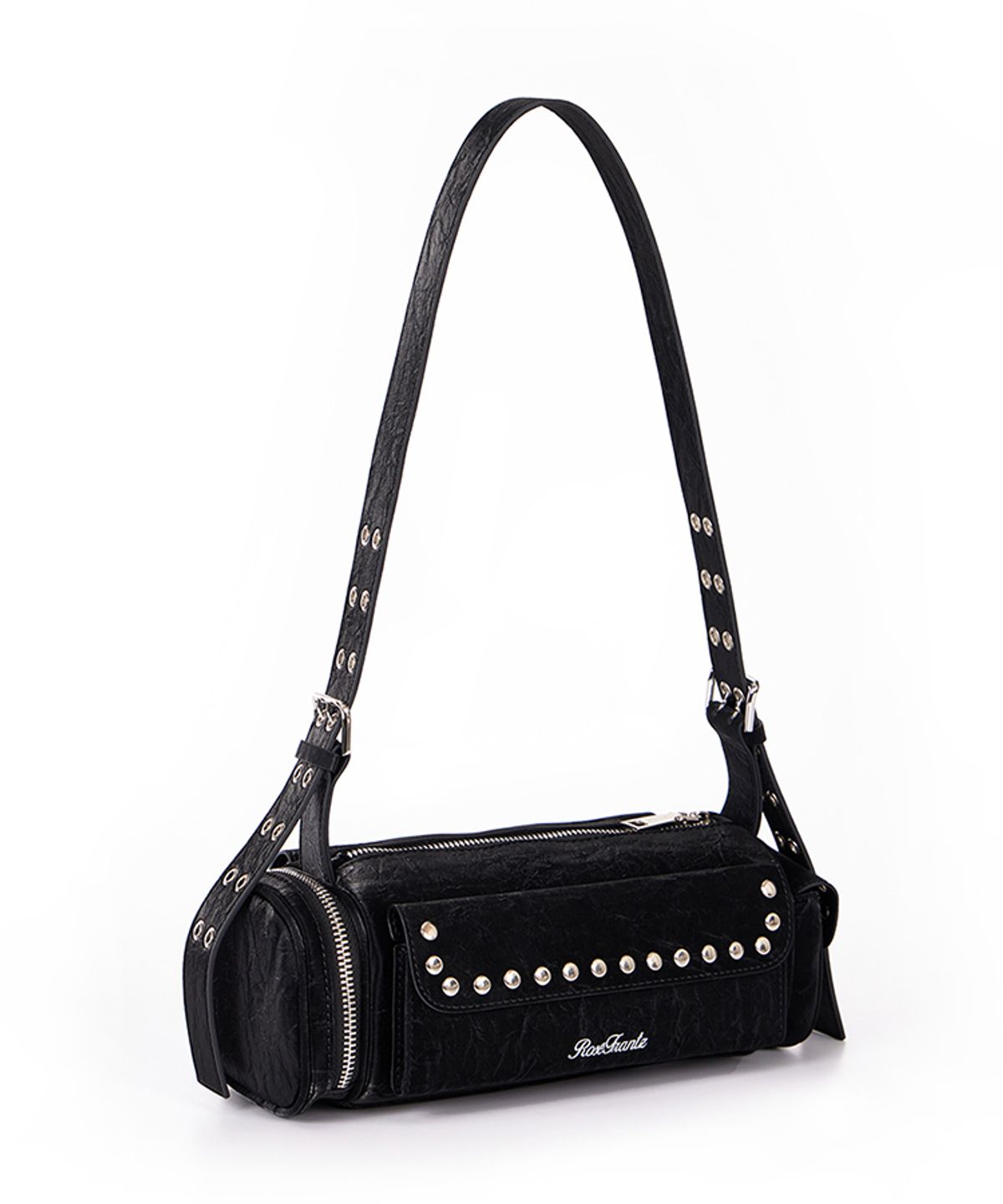 로제프란츠(ROSEFRANTZ) Multi Pocket Studded Shoulder Bag [Black]