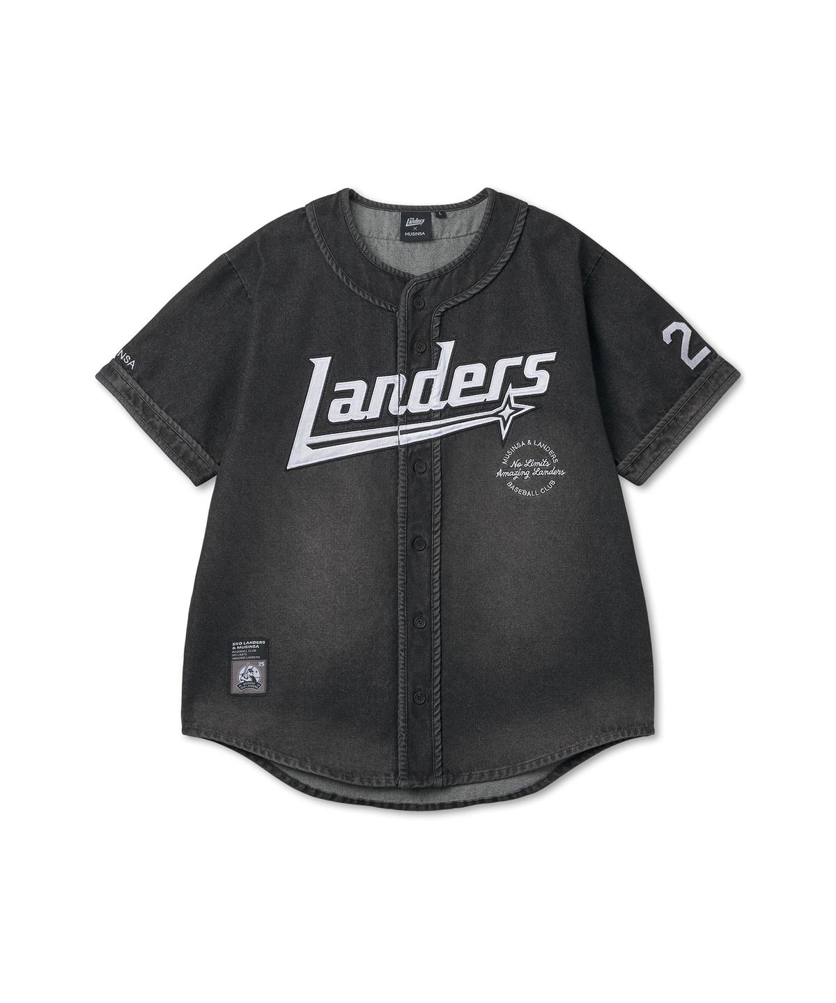 SSG랜더스(SSG LANDERS) 무신사 x SSG랜더스 25 블랙 데님저지