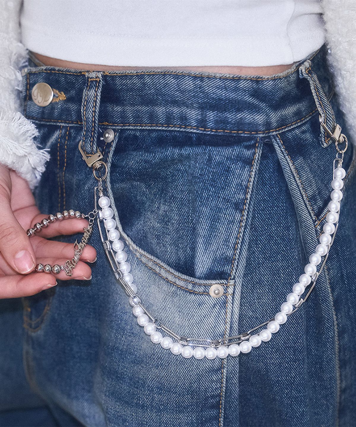 로제프란츠(ROSEFRANTZ) Pearl & Chain Keyring