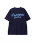 그래피티 로고 반팔 티셔츠 네이비 스카이블루