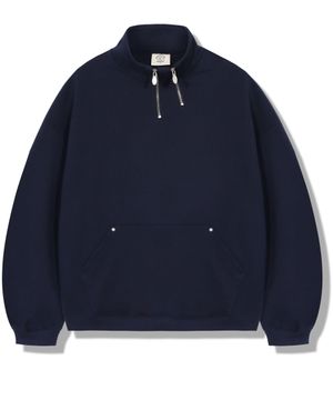 더블지퍼 하이넥 스웻셔츠