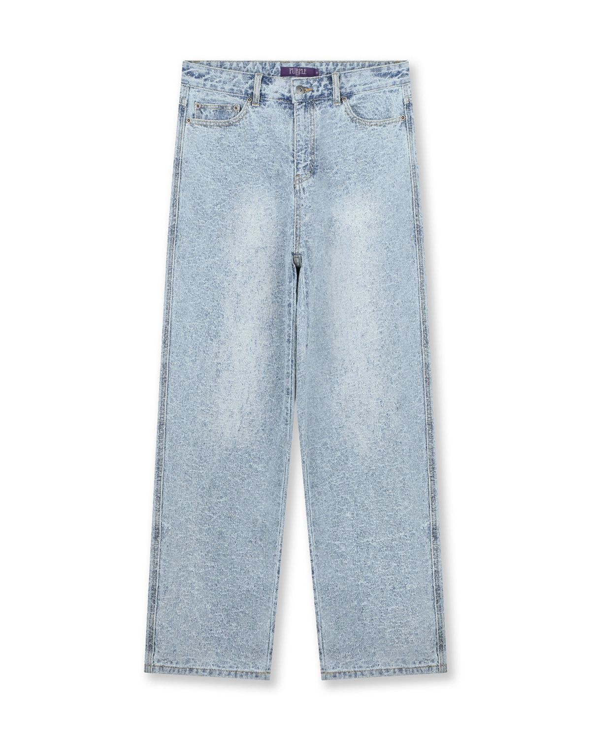 비슬로우(BESLOW) DISTRESSED WASHED TAPERED JEANS LIGHT WASHED