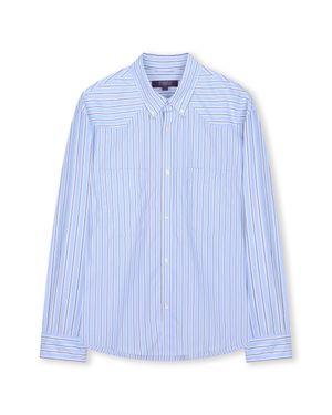 WESTERN STRIPE BUTTON DOWN SHIRTS SKY BLUE