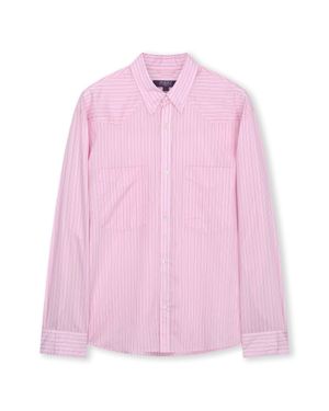 WESTERN STRIPE BUTTON DOWN SHIRTS PINK